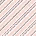 Stripe pattern textured in rosy pink. Seamless diagonal herringbone lines graphic vector for spring summer dress, shirt, skirt. Royalty Free Stock Photo