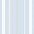 Stripe pattern textured vector in light blue and white. Seamless vertical pixel background lines for spring summer dress, shirt. Royalty Free Stock Photo
