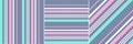 Stripe pattern vector in blue, pink, green, white. Seamless herringbone textured vertical, horizontal, diagonal stripes. Royalty Free Stock Photo