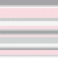 Stripe pattern vector in grey and pink. Herringbone textured horizontal irregular lines.