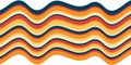 Stripe rainbow groovy retro wave background with warm contrast Royalty Free Stock Photo