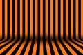 Stripe room in black and orange design for Halloween card background