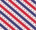 Stripe seamless pattern with navy blue,red and white colors horizontal parallel stripes.Vector pattern stripe abstract background.