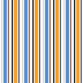 Stripe seamless pattern with Orange, white and black colors vertical parallel stripes.Vector abstract background Royalty Free Stock Photo