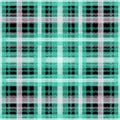 Stripe seamless tartan plaid pattern. Checkered fabric texture print stripes punchy pastel colorful background. Black, green and Royalty Free Stock Photo