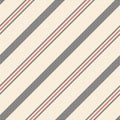 Stripe vector pattern in black, red, beige. Seamless diagonal pixel stripes background for dress, skirt, tie. Royalty Free Stock Photo