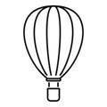 Striped air balloon icon, outline style Royalty Free Stock Photo