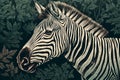 Striped animal safari. Generate AI