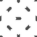 Striped arrow pattern seamless black