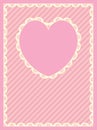 Striped Background With Heart Shaped Copy Space an