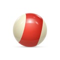Striped ball. 3d Sphere with Texture. Ball isolated on white background. Vector Royalty Free Stock Photo
