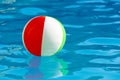 Striped ball in the pool Royalty Free Stock Photo