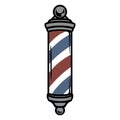 Striped barber metal pole vintage concept
