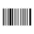 Striped barcode label template for scanning isolated on white background. Empty bar code sticker. Sample of visual data Royalty Free Stock Photo