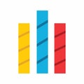 Striped Bars icon vector image. Royalty Free Stock Photo