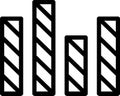 Striped Bars Vector Icon Royalty Free Stock Photo