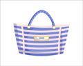 Striped beach bag