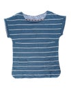 Striped blue female T-shirt. Isolate Royalty Free Stock Photo