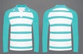 Striped blue polo t shirt