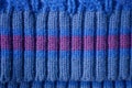 blue red fabric texture of woolen clothes Royalty Free Stock Photo