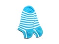 Striped blue socks isolated on white Royalty Free Stock Photo