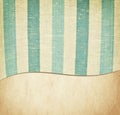 Striped blue and white fabric texture on vintage