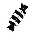 Striped bonbon icon, simple style