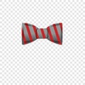 Striped bowtie icon, cartoon style Royalty Free Stock Photo