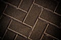 Striped brick sidewalk, texture