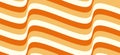 Striped caramel wave background. Toffee texture with cream. Psychedelic candy pattern. Illusion of movement.