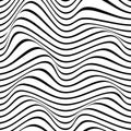 Abstract distortion line background. Striped wave backdrop.