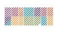 Striped Color Blocks Abstract Pattern, Geometric Background, vector design Generative AI Royalty Free Stock Photo