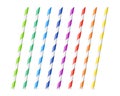 Striped colorful drinking straws Royalty Free Stock Photo