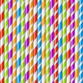 Striped drinking straws background Royalty Free Stock Photo