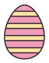 Striped easter egg.