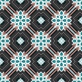 Striped geometric seamless pattern. Vector ornamental tribal ethnic style background. Repeat traditional backdrop. Colorful Royalty Free Stock Photo