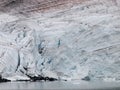 Striped glacier close up