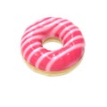 Striped-glazed donut
