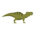 Striped hadrosaurid dinosaur icon