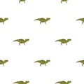 Striped hadrosaurid dinosaur pattern seamless