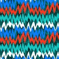 Striped hand drawn pattern with zigzag lines