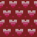 Striped Heart Jacquard Sweater Seamless Pattern