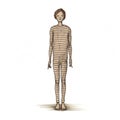 Striped Illustration Of Individual: Disfigured Forms, Historical Illustrations, Animated Gifs