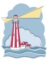 Striped Lighthouse