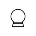 striped and beaded magic ball icon vector