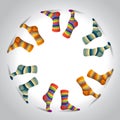 Striped multicolor socks