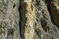 Striped natural texture of stones and rock fragments on Caucasus mountains on Black Sea coast in Olginka as original texture Royalty Free Stock Photo