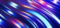 Striped neon lights background, purple blue liquid metal Royalty Free Stock Photo