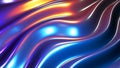 Striped neon lights background, purple blue liquid metal Royalty Free Stock Photo