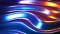 Striped neon lights background, purple blue liquid metal Royalty Free Stock Photo